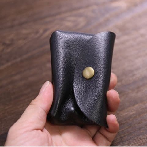 本革フラップ名刺入れ